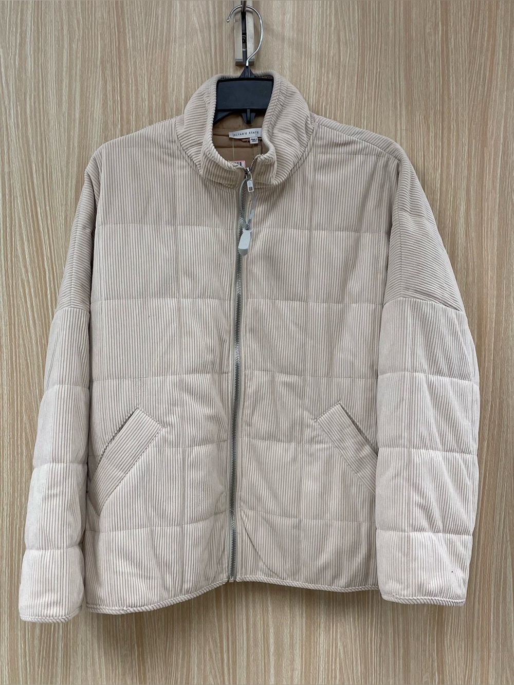 Altar'd State cream corduroy coat size xs